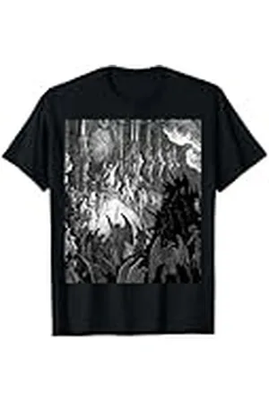 Urban Empyre Satanás en el Concilio Gustave Dore Camiseta Unisex Adultos Pequeño Manga Larga Camiseta Diseñada para Jóvenes Adultos, Adultos, Música, Rock, Satánicos