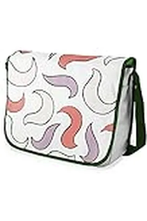 Bonamaison Bolso escolar de mensajero impreso digitalmente con correa caqui para estudiantes, bolsa cruzada, bolsa de mensajero, bolsa de hombro para la escuela, vuelta a la escuela, tamaño: 29 x 36