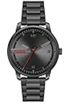 HUGO BOSS Reloj con Movimiento de Cuarzo de Tres Manecillas para Hombre Colección #Stamp con Correa de Acero Inoxidable Negra - 1530365