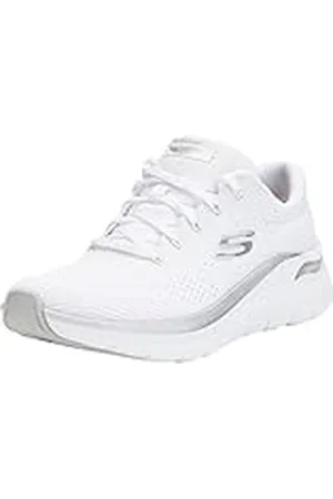 Skechers Arch Fit 2.0 Glow The Distance, Zapatillas Mujer, White, 38 EU