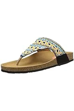 Desigual Tajmahal Beads, Sandalias con Tira a T Mujer, Negro (Black 2000), 40 EU