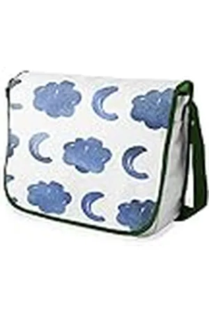 Le Jardin du Lin Bolsas de mensajero con estampado digital con correas de color caqui para niñas y niños, regreso a la escuela, bolsas de mensajero para estudiantes, bolsos de hombro, tamaño: 29 x 36