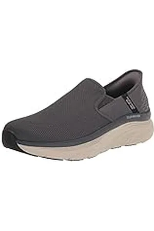 Skechers Dlux Walker Orford - Zapatos sin Cordones para Hombre, Carbón Vegetal, 42 EU