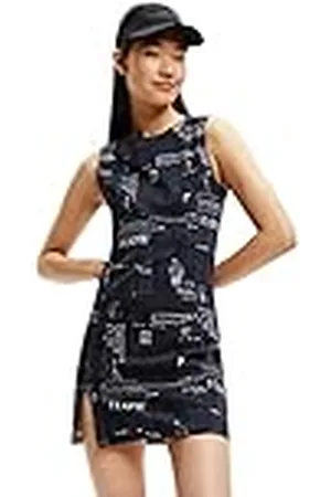 Desigual Vest_Lea, 2000 Black Vestido Informal, , M Mujeres