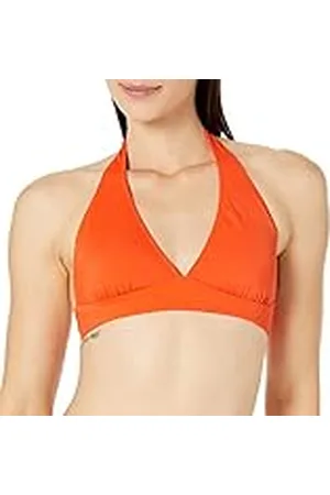Amazon Top de Bikini con Tirantes, Escote Halter y Soporte Ligero (Disponible en Tallas Grandes) Mujer, , 48