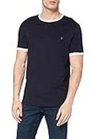 Farah Camiseta Groves Ringer, Verdadera Armada, XL para Hombre