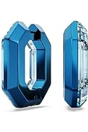 Swarovski Pendientes de aro Lucent, Forma octagonal, Pequeños, Azules