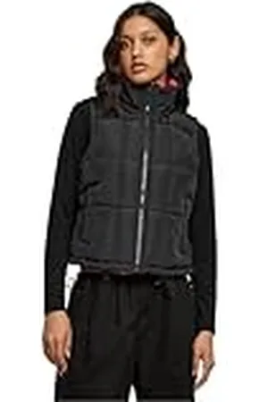 Urban classics Ladies Reversible Cropped Puffer Vest Chaqueta, , L para Mujer