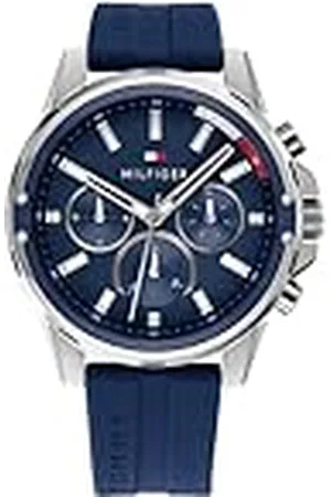 Tommy Hilfiger Reloj Analógico de Cuarzo Multifunción para Hombre con Correa de Silicona - 1791791