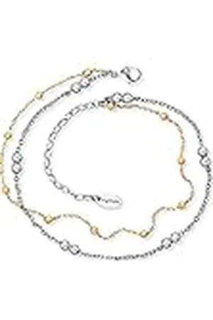 Engelsrufer Tobillera para mujer con perlas o circonitas, de ley 925 rodiada o acero inoxidable, longitud ajustable, sin níquel, apta para alérgicos, Länge 22 + 5 cm, Acero inoxidable, No es una