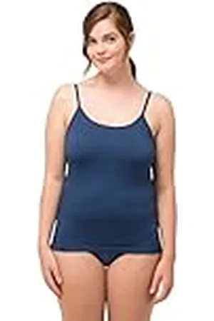 Ulla Popken Camisa, Tirantes Delgados, algodón orgánico, sin Mangas Camisetas Interiores, , 44-46 para Mujer