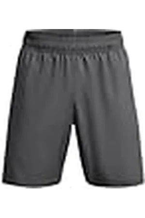 Under Armour UA Woven Wdmk Shorts Pantalones cortos deportivos para hombre, cómodos shorts deportivos transpirables, color gris brezo/blanco