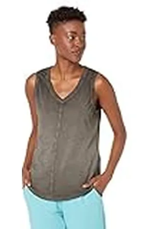 Skechers Diamond Wash Hatha V-Neck Tank, Camiseta sin Mangas Mujer,