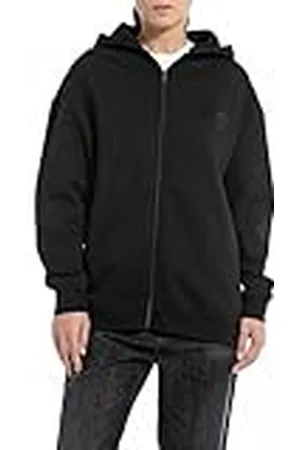Replay W3108 Sudadera con, 098 Negro, XXS para Mujer