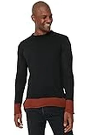 Trendyol Suéter Regular de Cuello Redondo con Bloques de Color Sudadera, , S para Hombre