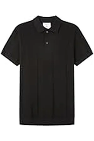Springfield SPRINGFILED Jersey Manga Corta Cuello Polo, Camisa de Polo Hombre, Black, L