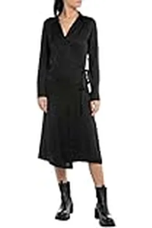 Replay W9023 Vestido, 098 Negro, M para Mujer