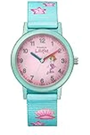 Prinzessin Lillifee Reloj de pulsera niñas de cuarzo analógico, con correa textil, , 3 bar resistente al agua, viene en caja de regalo, 2031754