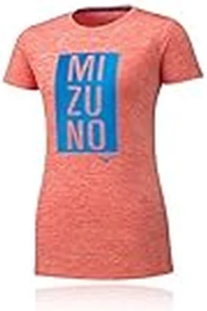 Mizuno Impulse Core Blocks T-Shirt-Orange, Blau Camisetas, Mujer, , Extra-Small