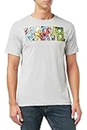 Marvel Comic Strip Logo T-Shirt Camiseta, , Large para Hombre