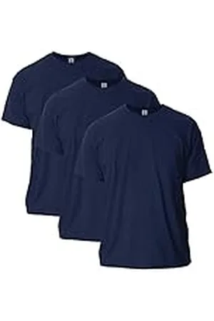 Gildan Camiseta de Ultra Cotton, Estilo G2000, T-shirt para Hombre, , L (Paquete de 3)