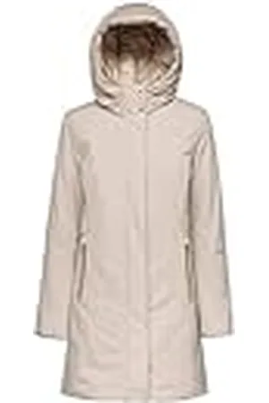 Geox W Spherica Long Park Chaqueta, Tanga, 44 Mujeres