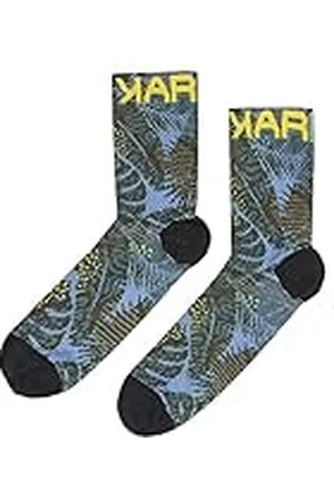 Karpos 2561000-140 GREEN FIRE SOCK Socks Hombre BLACK/INDIGO/HIGHT VISIBILITY Tamaño S