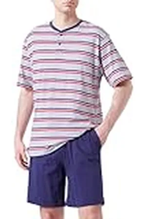 Punto Blanco Pijama Corto de algodón Navy