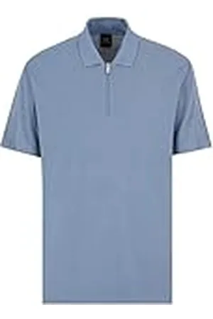 Armani Exchange The Gird, Sustainable, Logo Tape, Front Zip Polo, , XS para Hombre