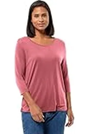 Jack Wolfskin Mola 3/4 T W Camiseta, Rosa Suave, XS para Mujer