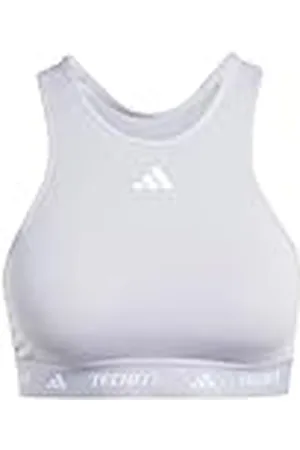 adidas Powerimpact Training Medum Support Techfit - Sujetador de Entrenamiento para Mujer con sujeción Media, Color Gris