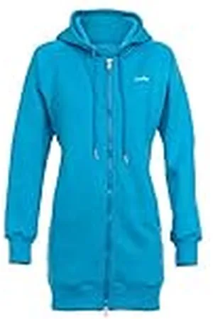 Winshape Chaqueta Larga y acogedora con Capucha J006 con Cremallera de 2 vías Sudadera, , S Mujer