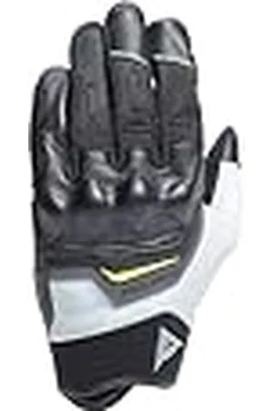 Dainese Guantes Ermex, Guantes de Verano para Moto, Transpirables con Inserciones de Malla, Protectores Rígidos en Nudillos, Refuerzos de Piel, Pantalla Táctil, Negro y Verde, Talla L