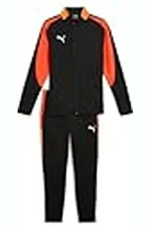 PUMA IndividualLIGA Tracksuit, Trajes de punto Hombre, Black-Heat Fire, S