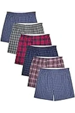 Fruit Of The Loom Tag Free Woven Boxer Shorts, Relaxed Fit, Moisture Wicking, Assorted Multipacks, Tejido, Paquete de 6, Colores Surtidos, M (Pack de 6) para Hombre