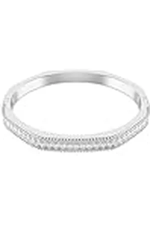 Swarovski Brazalete Matrix, Talla baguette, Blanco, Baño de rodio, L