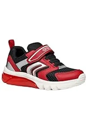 Geox J CIBERDRON Boy C, Zapatillas, Red/Black, 35 EU
