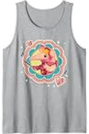 Clangers Tiny Clanger Conducting Music Gingham Patrón Retro Camiseta sin Mangas