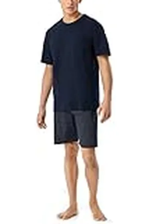 Schiesser Schlafanzug Kurz Rundhals-Nightwear Set Pijama de Dos Piezas, , 50 para Hombre