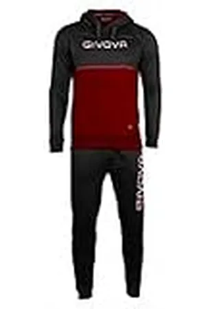 Givova Italia 106 Traje, Negro/Granate, M Men
