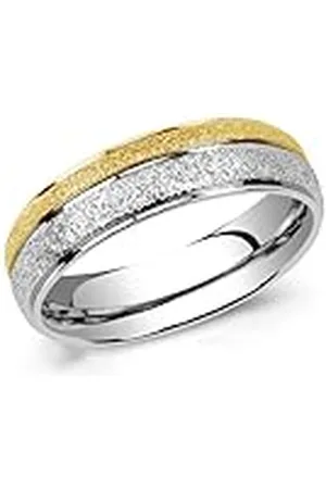 Silvego – RRC0365 - Anillo de Boda para Mujer y Hombre de Acero Inoxidable Arenado