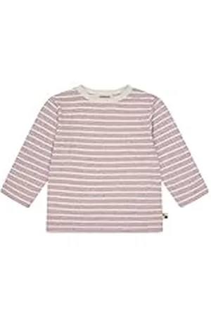 loud + proud Streifen mit Leinen und Bio Baumwolle, Gots Zertifiziert Camiseta de Manga Larga, , 74-80 para Niñas