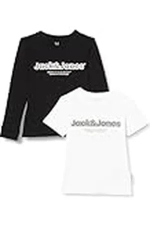 JACK & JONES JACK&JONES JUNIOR Jorlakewood Branding tee Mix Jnr 2pk MP Conjunto Camiseta de Manga Larga, , 140 para Niños