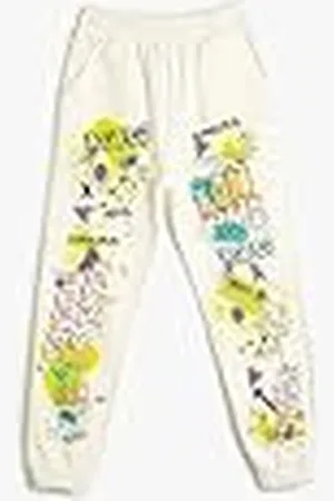 Koton Basic Jogger Sweatpants Graffiti Themed Printed and Pocket Detail Elastic Waist, Pantalones de chándal niñas,