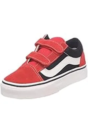 Vans Old Skool V VD3Z5SK_Rouge (High Risk Red/T) - Zapatillas de Cuero para niño, Color , Talla 34.5