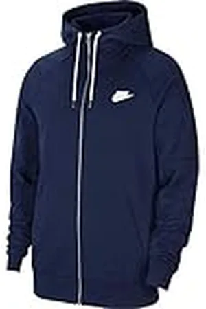 Nike M NSW Modern Hoodie FZ FLC Sweatshirt, Hombre, Midnight Navy/Ice Silver/White/White, 2XL
