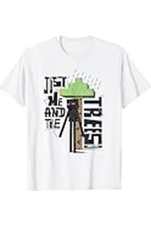 Minecraft Just Me And The Trees Enderman Covering From Rain Camiseta