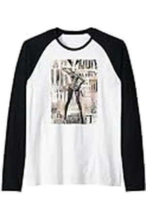 RTUZ Portada de revista Vintage Chica Conejita Collage Modelo Camiseta Manga Raglan