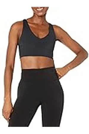 Amazon Sujetador deportivo Active Sculpt con cuello en V y soporte medio - colores interrumpidos Mujer, , 6XL Grande