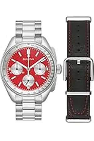 BULOVA Reloj Cronógrafo para para Hombre de Cuarzo con Correa en Rojo 96K115